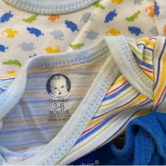 Gerber Baby Bodysuit Set - Striped and Blue - Picture 4 of 4